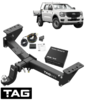 TAG HEAVY DUTY TOW BAR & BRINK WIRING KIT TO SUIT FORD RANGER PY T6.2 P02S YN2S 2.0L I4 CAB CHASSIS