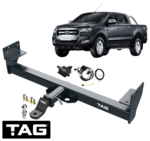 TAG HEAVY DUTY TOW BAR & WIRING KIT TO SUIT FORD RANGER PX P4AT 2.2L I4 TILL 05/2022 RWD ONLY