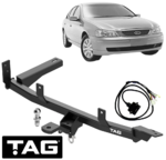 TAG STD DUTY TOW BAR & WIRING KIT W/ FACTORY REVERSE SENSORS FOR FORD FALCON FG DURATEC 2.0 I4 SEDAN