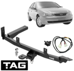 STD DUTY TOW BAR & WIRING KIT W/O FACTORY REVERSE SENSORS FOR FORD FALCON FG DURATEC 2.0L I4 SEDAN