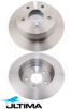 ULTIMA REAR SOLID DISC BRAKE ROTORS TO SUIT JEEP GRAND CHEROKEE WG ENF TURBO DIESEL 2.7L I5 OD 305MM
