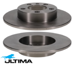 ULTIMA REAR SOLID DISC BRAKE ROTOR SET TO SUIT AUDI A1 GB DADA TURBO 1.5L I4 OD 232MM