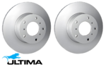 ULTIMA REAR SOLID DISC BRAKE ROTOR SET TO SUIT HONDA C35A5 J35A8 J30A J30A3 3.0L 3.5L V6 OD 282MM