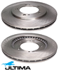 ULTIMA FRONT VENTED DISC BRAKE ROTOR SET TO SUIT SUZUKI GRAND VITARA SQ420 J20A 2.0L I4