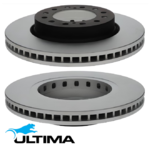 ULTIMA FRONT VENTED DISC BRAKE ROTOR SET TO SUIT ISUZU MU-X RJ 4JJ3-TCX TURBO DIESEL 3.0L I4
