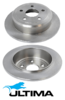 ULTIMA REAR SOLID DISC BRAKE ROTOR SET TO SUIT JEEP CHEROKEE KK ENS TURBO DIESEL 2.8L I4 OD 316MM