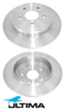 ULTIMA REAR SOLID DISC BRAKE ROTOR SET FOR JEEP GRAND CHEROKEE WH EXL TURBO DIESEL 3.0L V6 OD 320MM