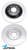 ULTIMA REAR SOLID DISC BRAKE ROTOR SET TO SUIT JEEP CHEROKEE KL EBT TURBO DIESEL 2.0L I4 OD 320MM