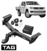 TAG HEAVY DUTY TOW BAR & BRINK WIRING KIT TO SUIT VOLKSWAGEN AMAROK NF DXVA 2.3L I4 CAB CHASSIS ONLY