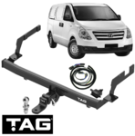 TAG HEAVY DUTY TOW BAR & WIRING KIT TO SUIT HYUNDAI IMAX TQ G4KC G4KG D4CB TURBO DIESEL 2.4L 2.5 I4