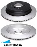 REAR VENTED DISC BRAKE ROTOR SET TO SUIT LAND ROVER DISCOVERY 3 L319 1V 276DT 2.7L 4.0L V6 OD 325MM