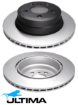 ULTIMA REAR VENTED DISC BRAKE ROTORS FOR BMW X SERIES X5 N47D20D TWIN TURBO DIESEL 2.0L I4 OD 320MM