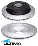 ULTIMA REAR VENTED DISC BRAKE ROTOR SET TO SUIT LAND ROVER DISCOVERY 3 L319 448PN 4.4L V8 OD 325MM