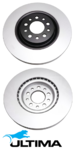 ULTIMA FRONT VENTED DISC BRAKE ROTOR SET TO SUIT JEEP CHEROKEE KL EBT TURBO DIESEL 2.0L I4