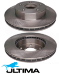 ULTIMA FRONT VENTED DISC BRAKE ROTOR SET TO SUIT JEEP GRAND CHEROKEE WJ WG ERH 4.0L I6 OD 305MM