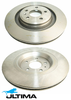 ULTIMA REAR VENTED DISC BRAKE ROTOR SET TO SUIT AUDI CDHB CDNC CDNB CNCD CNCE TURBO 1.8L 2.0L I4