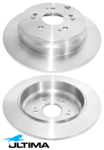 ULTIMA REAR SOLID DISC BRAKE ROTOR SET TO SUIT HONDA ODYSSEY RB K24A6 2.4L I4 FROM 12/2005 OD 305MM