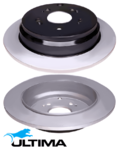 ULTIMA REAR SOLID DISC BRAKE ROTORS TO SUIT HONDA CR-V RD RE RM K24A1 K24Z1 K24Z9 2.4L I4 OD 302MM
