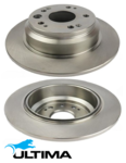 ULTIMA REAR SOLID DISC BRAKE ROTORS TO SUIT HONDA F23A F23A7 F23Z4 K24A K24A6 F20C2 2.0 2.3L 2.4L I4