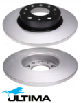 ULTIMA REAR SOLID DISC BRAKE ROTOR SET TO SUIT ALFA ROMEO BRERA 939B1 TURBO 1.7L I4 OD 278MM