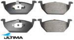 ULTIMA FRONT BRAKE PAD SET TO SUIT VOLKSWAGEN BEETLE 9C 1Y AQY AZJ BER 2.0L I4 WITHOUT SENSOR