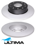 ULTIMA REAR SOLID DISC BRAKE ROTOR SET TO SUIT AUDI A3 8P AXX BZB BWA CAXC 1.4L 1.8L 2.0L I4