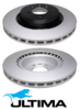 ULTIMA FRONT VENTED DISC BRAKE ROTOR SET TO SUIT LAND ROVER RANGE ROVER L322 508PN 5.0L V8 OD 360MM