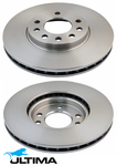 ULTIMA FRONT VENTED DISC BRAKE ROTOR SET TO SUIT HOLDEN ASTRA TS Z18XE 1.8 I4 CHASSIS TGF48 WITH ABS