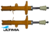 2 X ULTIMA REAR GAS SHOCK ABSORBER TO SUIT TOYOTA SPRINTER CE110R 2C-III 2.0L I4 PISTON LENGTH 150MM