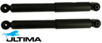 PAIR OF ULTIMA REAR GAS SHOCK ABSORBERS TO SUIT NISSAN MR20DE R9M K9K TURBO DIESEL 1.5L 1.6L 2.0L I4