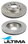 ULTIMA FRONT VENTED DISC BRAKE ROTOR SET TO SUIT HOLDEN BARINA TM A14NET TURBO 1.4L I4 OD 236MM