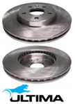 ULTIMA FRONT VENTED DISC BRAKE ROTOR SET TO SUIT HOLDEN CRUZE JH A14NET A16LET 1.4L 1.6L I4 OD 276MM