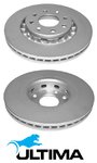 ULTIMA FRONT VENTED DISC BRAKE ROTORS TO SUIT HOLDEN BARINA TK F16D3 1.6 I4 VIN BB000001 OD 256MM ON