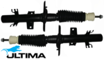PAIR OF ULTIMA FRONT GAS SHOCK ABSORBERS TO SUIT VOLKSWAGEN MULTIVAN T5 BKK 3.2L V6