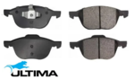 ULTIMA FRONT CERAMIC BRAKE PAD SET TO SUIT VOLKSWAGEN SCIROCCO 1S CDLC TURBO 2.0L I4