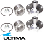 2 X ULTIMA FRONT WHEEL HUB & BEARING ASSEMBLY FOR TOYOTA TARAGO ACR30R 2AZ-FE 2.4L I4 WITH 26 SPLINE