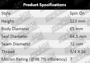 Fuel-Filter-RAV4-FF474-Product-Specifications