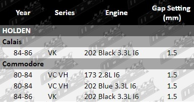 Set of 6 Mace copper core spark plugs for Holden VC VH VK 173 202 blue black 2.8L 3.3L I6 engines