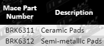 Ultima front ceramic brake pad set for Nissan Pathfinder R52 VQ35DE VQ35DD 3.5L V6 engine