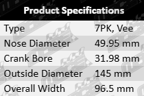 Powerbond OEM harmonic balancer for Isuzu 4JJ1-TC 4JJ1-TCX 3.0L I4 turbo diesel engine
