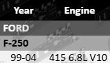 Pair of Ultima front wheel hub and bearing assemblies for Ford F-250 415 6.8L V10 with dual rear wheels