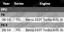 Pair of Ultima front wheel hub and bearing assemblies for FPV FG Barra 310T turbo 4.0L I6