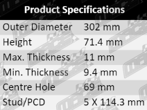 Disc-Brake-Rotor-Set-Santa-Fe-BRK451-Product-Specifications