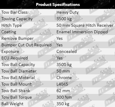 TAG Heavy Duty Tow Bar for Volkswagen Touareg 7L, 7L6, 7L7, 7LA – Suits AZZ, BKJ, BMV, BMX, BRJ, BHK, BHL, BKS, CATA, CASA Turbo Diesel 3.0L, 3.2L, 3.6L V6 Engines – Robust Towing Solution