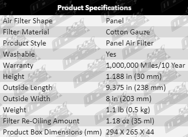 Air-Filter-Land-Rover-AF644-Product-Specification