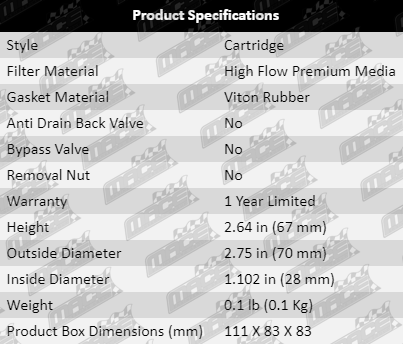 Oil-Filters-Camry-OF453-Specification_Table