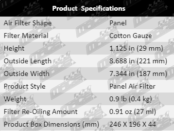 Air-Filter-Prius-AF4103-Specification-Table