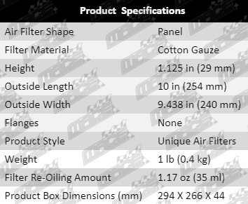 Air-Filter-RAV4-AF4113-Specification_Table