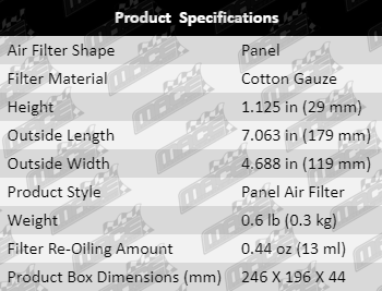 Air-Filter-Corolla-AF4105-Specification_Table