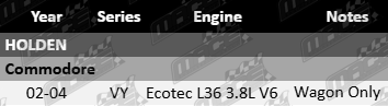 Redback 2.5-inch catback exhaust system for Holden Commodore VY Ecotec L36 3.8L V6 Wagon – High-performance stainless steel exhaust upgrade.